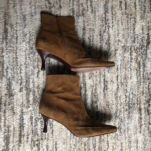 VINTAGE NORDSTROM Brown Suede Pointed Boots Size 7